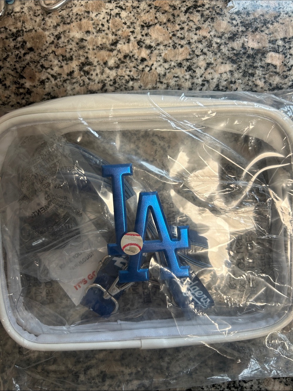Los Angeles Dodgers Clear Crossbody Bag